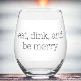 食べDinkとBeメリー Pickleball ステムなしワイングラス