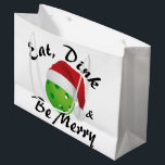 食べDink and Be Merry Christmas Pickleball Large ラージペーパーバッグ<br><div class="desc">Santaの帽子を着て赤と白お酒の上に遊食べと、フレーズに置き換える緑色のピックボール – ピックボールと – ディンク。おもしろいピックボールをテーマにしたクリスマス抱き枕あなた自身のための、あなたのピックボール愛の友人、母、パパ、叔父、叔母、兄、妹、隣人、おじいちゃん、おばあちゃん、またはピックボールについて話さないワークバディー。</div>