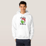 食べDink and be Merry Christmas Pickleball Santa パーカ<br><div class="desc">Santaの帽子を着て赤と白お酒の上に遊食べと、フレーズに置き換える緑色のピックボール – ピックボールと – ディンク。</div>