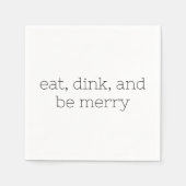 食べDink and Be Pickleballメリー スタンダードカクテルナプキン (正面)