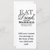 食べDolink, and Beのメニ結婚ュー/プ結婚したログラム (正面/裏面)