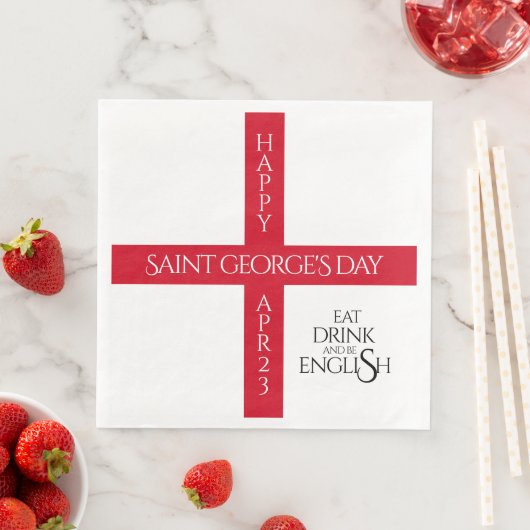 食べDrink and Be English St George's Cross Flag (インサイチュ)