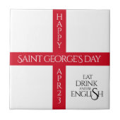 食べDrink and Be English St George's Cross Flag タイル (正面)