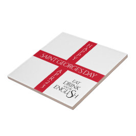 食べDrink and Be English St George's Cross Flag タイル