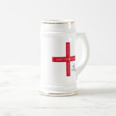 食べDrink and Be English St George's Cross Flag ビールジョッキ (正面右)