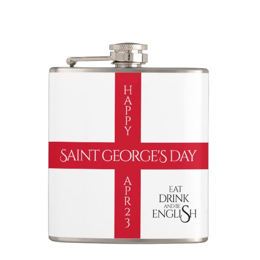 食べDrink and Be English St George's Cross Flag フラスク (正面)