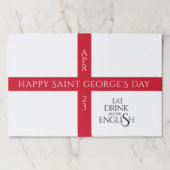 食べDrink and Be English St George's Cross Flag ペーパーパッド (正面)