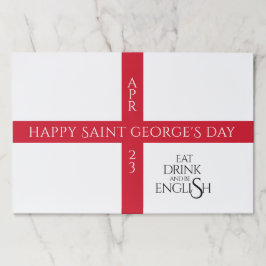 食べDrink and Be English St George's Cross Flag ペーパーパッド