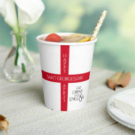 食べDrink and Be English St George's Cross Flag 紙コップ