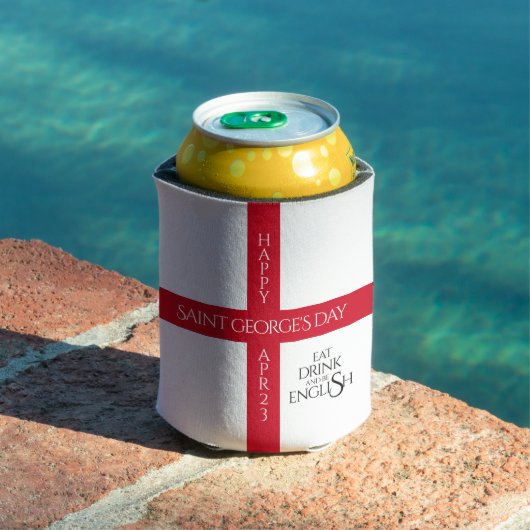 食べDrink and Be English St George's Cross Flag 缶クーラー (インサイチュ プール)