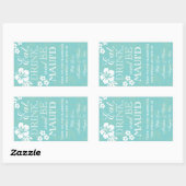 食べDrink and Be Maui'dのワイ結婚ンラベル750ml 長方形シール (シート)