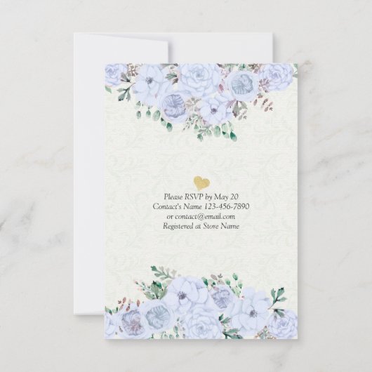 食べDrink & Beのフローラ結婚金ゴールドスクリプト 招待状 (裏面)