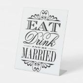 食べDrink & Be結婚した -モダン s結婚 台座サイン (正面)