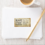 食べDrink & Be結婚した Vintage Wedding Labels ラベル<br><div class="desc">ドリンクとBeヴィン結婚したテージ結婚式ラベル。</div>
