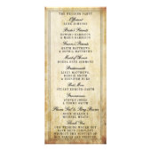 食べDrink & Be結婚した Vintage Wedding Program ラックカード (裏面)