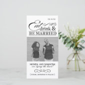 食べDrink & Be 結婚した Save the Date Photo Cards セーブザデート (スタンド正面)