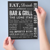 食べDrink Chalkboard, Pub/Brewery広告 チラシ (手)
