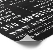 食べDrink Chalkboard, Pub/Brewery広告 ポスター (角)