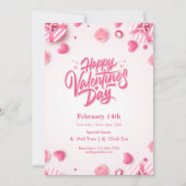 「食べDrink & Love」バレンタインデーパーティーインビタティ 招待状 (正面)