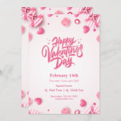 「食べDrink & Love」バレンタインデーパーティーインビタティ 招待状 (正面/裏面)