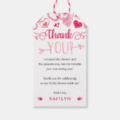 「食べDrink & Love」バレンタインデーブライダルシャワー ギフトタグ (正面)