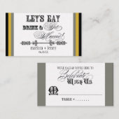 食べDrink n護衛のテーブル結婚したナンバーカードを取得 プレイスカード (正面/裏面)