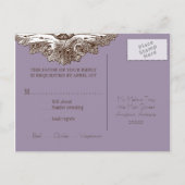 食べDrink n Get結婚した、RSVP応答はがき インビテーションポストカード (裏面)