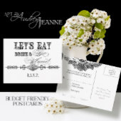 食べDrink n Get結婚した、RSVP応答はがき インビテーションポストカード