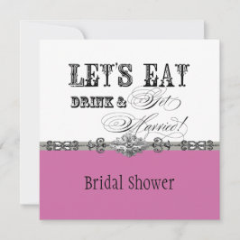 食べDrink n Get Bridal 結婚した Shower 招待状
