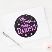 食べDrink Sleep Dance Stickers ラウンドシール (封筒)