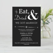 食べDrink We 得 Photo Elopement結婚したパーティー 招待状 (スタンド正面)