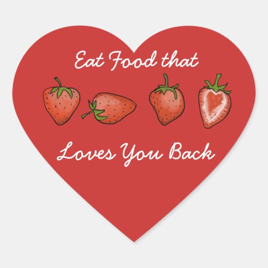 食べFood That Loves You Back Sticker ハートシール (正面)