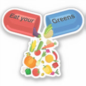 食べGreens Veggie Pill Nutrition Healthy Food シール (正面)