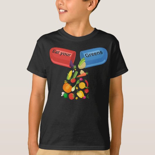食べGreens Veggie Pill Nutrition Healthy Food Tシャツ (正面)