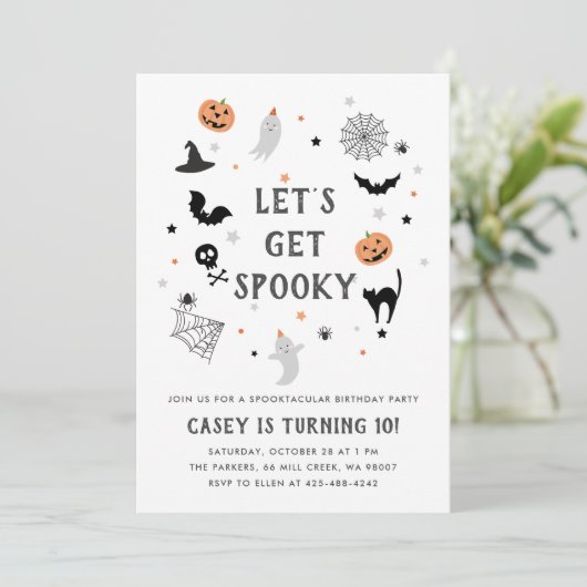 食べHalloween白 招待状 (スタンド正面)