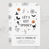 食べHalloween白 招待状 (正面/裏面)