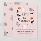 食べHalloween Pink 招待状 (正面/裏面)