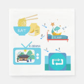 食べK – ドラマ&リピート スタンダードランチョンナプキン (正面)