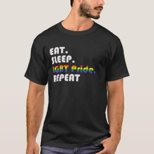 食べLGBTプライドリピートTシャツ Tシャツ