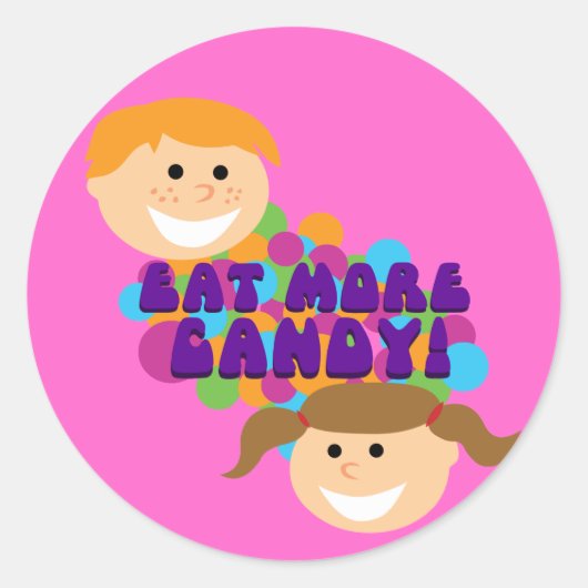 食べMore Candyレトロ ラウンドシール (正面)