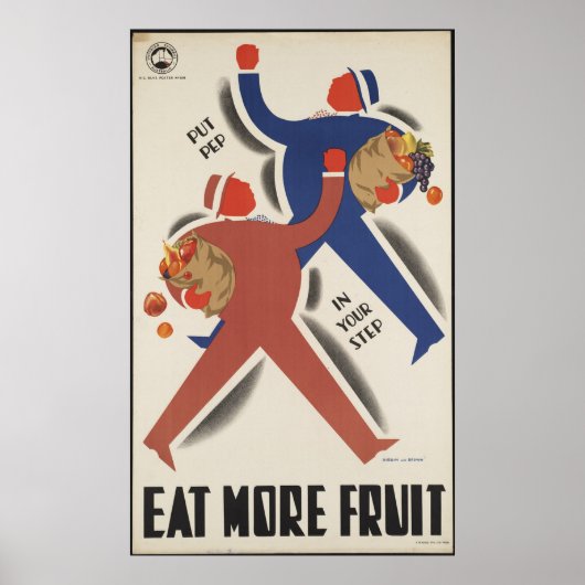 食べMore Fruit Vintage Travel Poster Adレトロ ポスター (正面)