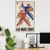 食べMore Fruit Vintage Travel Poster Adレトロ ポスター (ホームオフィス)