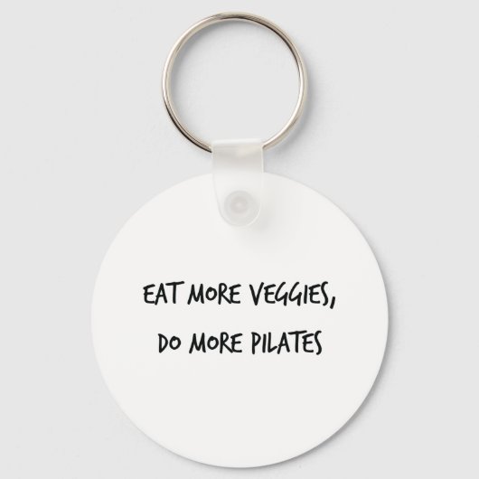 食べMore Veggies Do More Pilatesベジタリアンビーガン キーホルダー (正面)