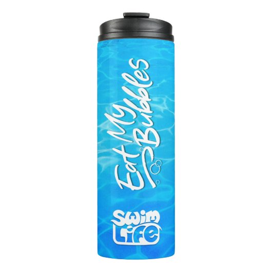 「食べMy Bubbles」プールの色クール泳ぐ人生 タンブラー (正面)