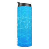 「食べMy Bubbles」プールの色クール泳ぐ人生 タンブラー (回転右)