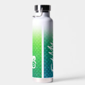 "食べMy Bubbles"緑/ティール（緑がかった色）はかりで測Swim Life ウォーターボトル (右面)