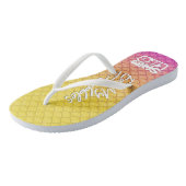 "食べMy Bubbles"黄色/ピンクはかりで測スイム生活 ビーチサンダル (アングル)