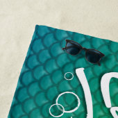 "食べMy Bubbles" Swim Life Green/ティール（緑がかった色）はかりで測 ビーチタオル (インサイチュ)
