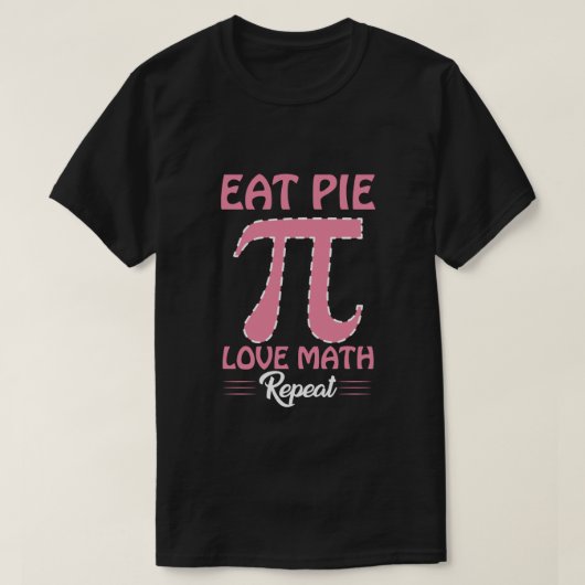 食べPi愛数学のリピート Tシャツ (デザイン正面)