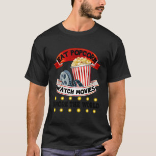 食べPopcorn Watch Movies Ignore The World おもしろい Ci Tシャツ